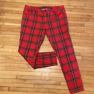 Plaid Skinny Jeans